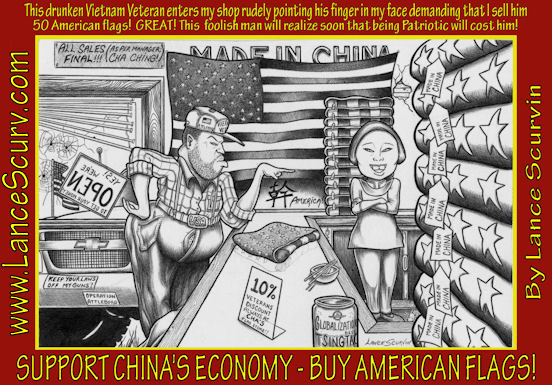 Support China's Economy, Buy American Flags!