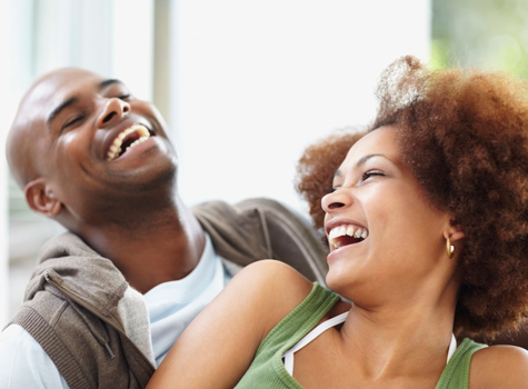 Black Couple Laughing