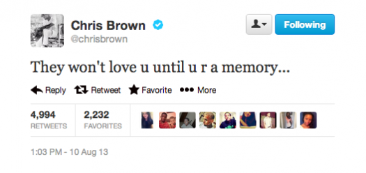 Chris Brown Tweet