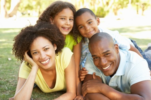 Happy Black Family
