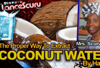 The Proper Way To Extract Coconut Water By Hand! - The LanceScurv Show